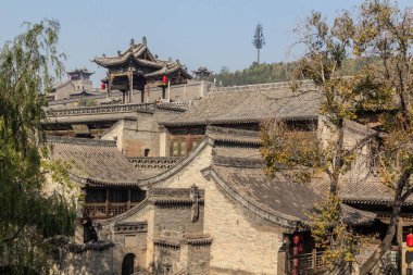 Lingshi County, Çin 'deki Wang Aile Avlusundaki Hongmen Kalesi