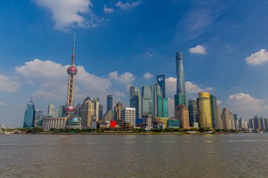 Şangay, Çin 'de Pudong' un silüeti.
