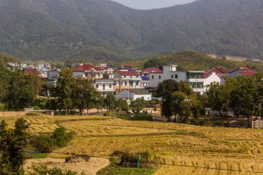 Çin 'in Anhui eyaletinin kırsal manzarası