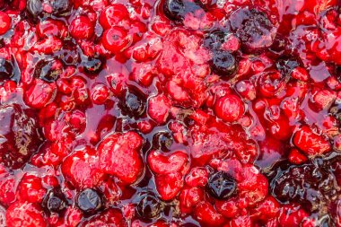 Yaban mersinli kekin ayrıntılı üst görüntüsü