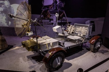 PRAG, CZECHIA - 10 Temmuz 2020: Apollo Lunar Roving Aracı Prag, Çek Cumhuriyeti 'ndeki Cosmos Discovery Space Exhibition