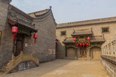 QIXIAN, Çin - 22 Ekim 2019: Qiao Aile Avlusu, Çin