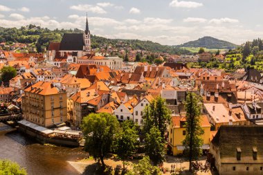 Cesky Krumlov kasabası, Çek Cumhuriyeti Panoraması