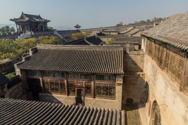 Lingshi County, Çin 'deki Wang Aile Avlusundaki Hongmen Kalesi