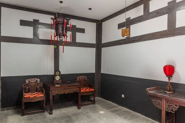 Qixian China Octubre 2019 Interior Una Antigua Casa Patio Familiar —  Fotos de Stock