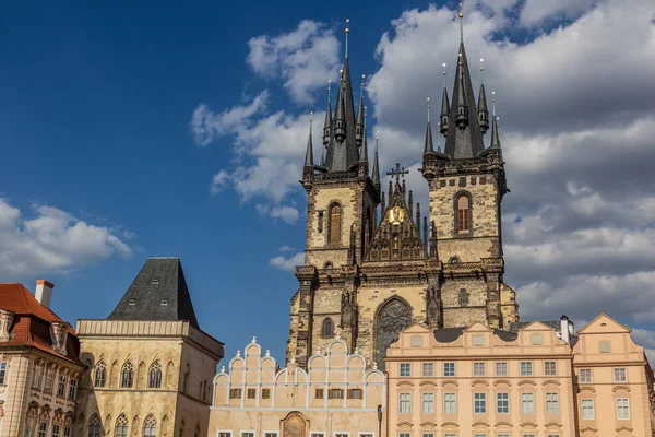 Buildings Old Town Square Church Our Lady Tyn Prague Czech — Stock Photo, Image