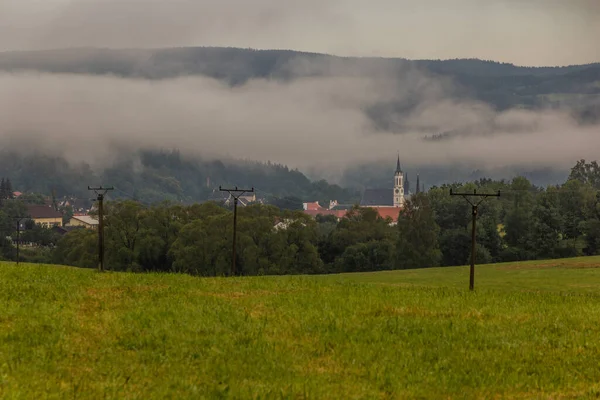 Vista Cidade Vyssi Brod República Checa — Fotografia de Stock