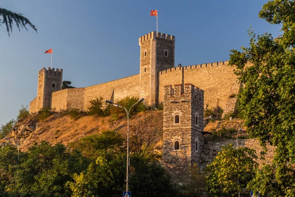Murallas Fortificación Fortaleza Kale Skopje Macedonia Del Norte —  Fotos de Stock