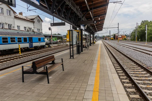 Letohrad Tschechien Juni 2020 Bahnsteig Des Bahnhofs Letohrad Tschechische Republik — Stockfoto