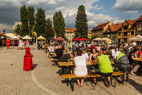 Lysa Nad Labem Czechia Czerwiec 2020 Widok Uliczny Festiwal Żywności — Zdjęcie stockowe