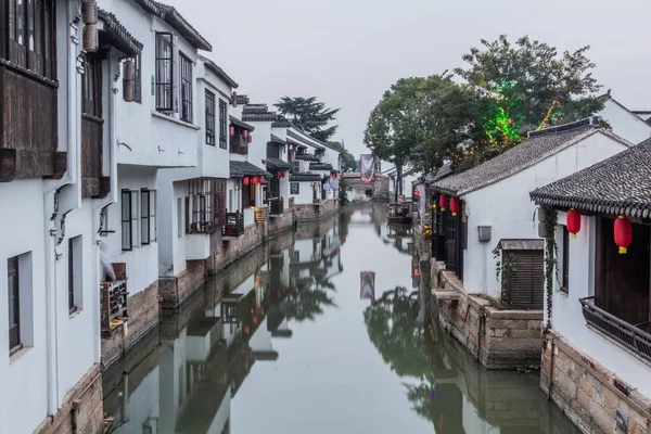 Kanal Der Wasserstadt Luzhi Provinz Jiangsu China — Stockfoto