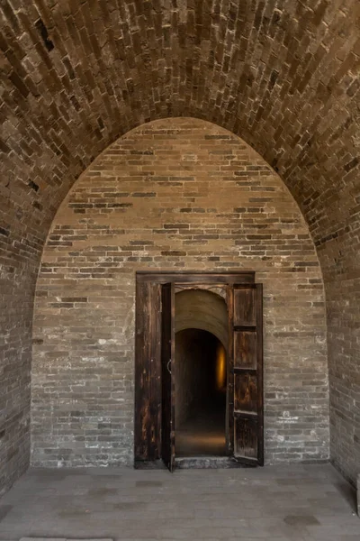 Zhangbicun China Octubre 2019 Interior Del Castillo Subterráneo Zhangbi Aldea —  Fotos de Stock