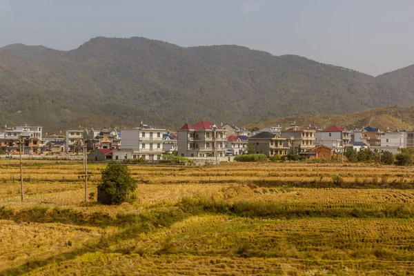 Krajobraz Wiejski Prowincji Anhui Chiny — Zdjęcie stockowe