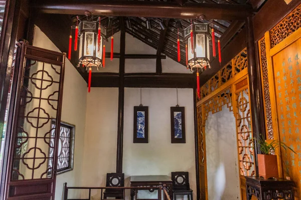 Suzhou China Outubro 2019 Pavilhão Interior Onda Azul Canglang Suzhou — Fotografia de Stock