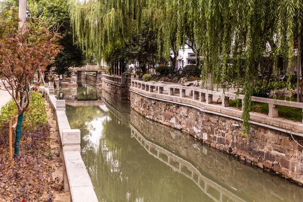 Vattenkanal Suzhou Jiangsuprovinsen Kina — Stockfoto
