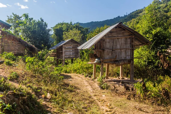 Village Nam National Protected Area Laos — Stockfoto