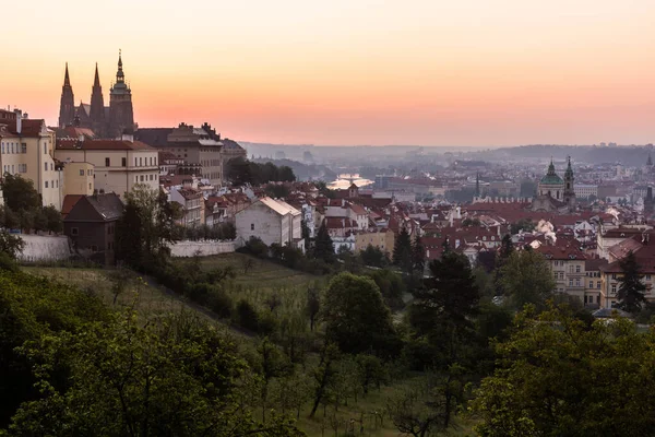 Blick Auf Den Veitsdom Und Die Kleinseite Prag Tschechische Republik — Stockfoto