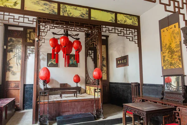 Qixian China Październik 2019 Wnętrze Starego Domu Dziedzińcu Rodziny Qiao — Zdjęcie stockowe