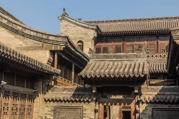 Traditionele Huizen Hongmen Kasteel Wang Family Courtyard Provincie Lingshi China — Stockfoto
