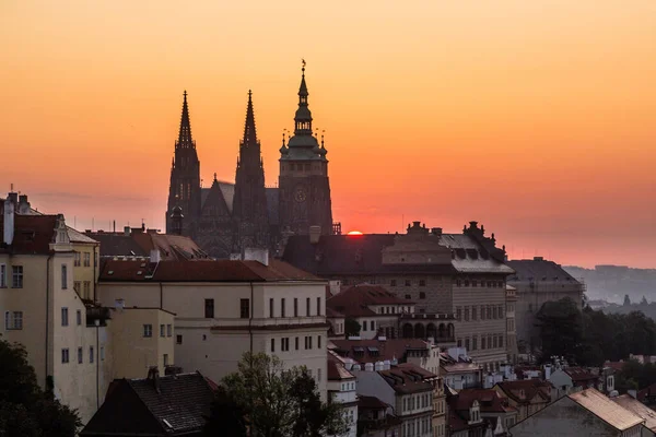 Рано Утром Вид Собор Витта Праге Чехия — стоковое фото