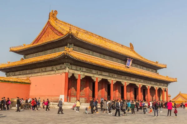 stock image BEIJING, CHINA - OCTOBER 18, 2019: Hall of Preserving Harmony in the Forbidden City in Beijing, China