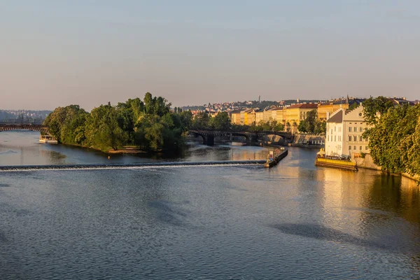 View Vltava River Most Legii Bridge Prague Czech Republic — Stock Photo, Image