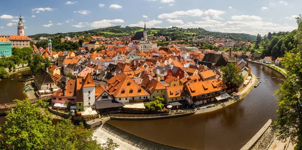 Cesky Krumlov Kasabası Çek Cumhuriyeti Panoraması — Stok fotoğraf