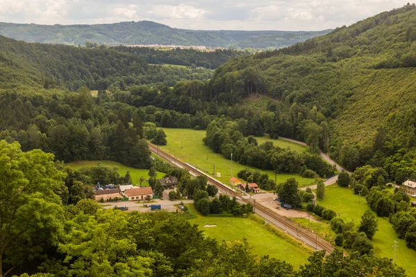 Lansperk火车站的空中景观 捷克共和国 — 图库照片