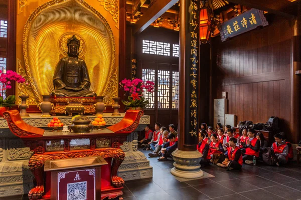 Szanghaj China Październik Października 2019 Bodhisattwa Świątyni Jade Buddha Szanghaju — Zdjęcie stockowe