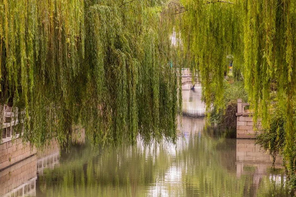 Waterkanaal Suzhou Provincie Jiangsu China — Stockfoto