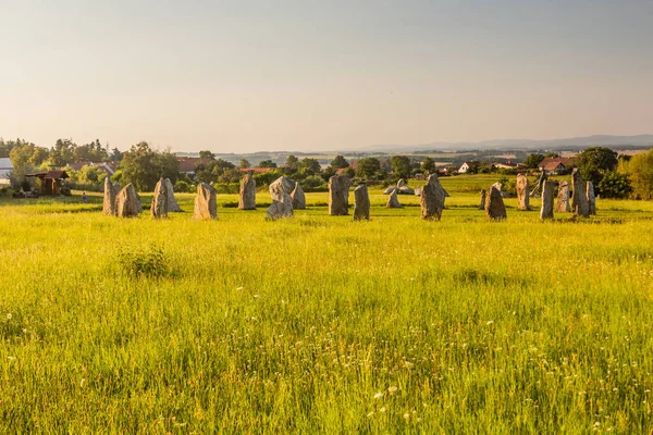 Czech Stonehenge Nel Villaggio Holasovice Repubblica Ceca — Foto Stock