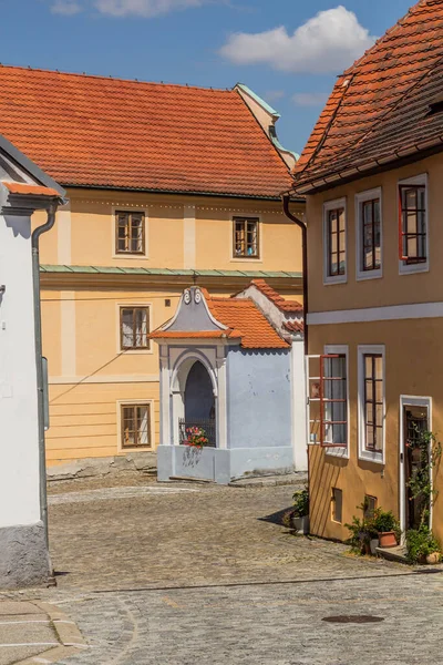 Cobbled Street Cesky Krumlov Town Czech Republic — Stock Photo, Image