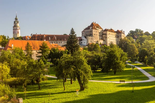 Вид Замок Чески Крумлов Чехия — стоковое фото