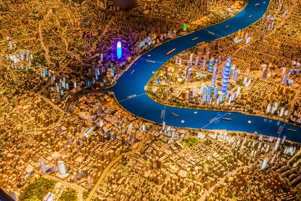 Shanghai China Octubre 2019 Modelo Ciudad Shanghai Salón Exposiciones Planificación — Foto de Stock