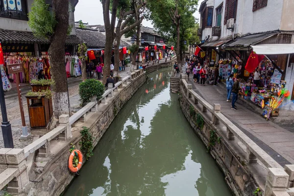 Luzhi China October 2019 Canal Ancient Luzhi Water Town Jiangsu — Stock Photo, Image