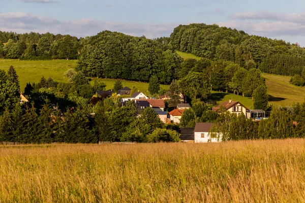 Häuser Der Stadt Mikulasovice Tschechische Republik — Stockfoto