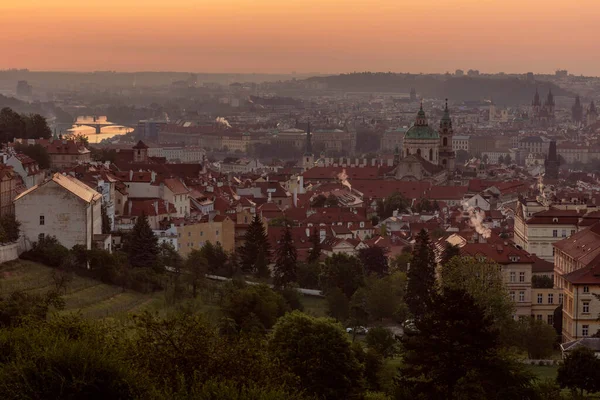 Ранним Утром Вид Прагу Чехия — стоковое фото