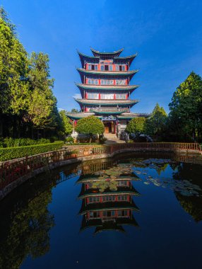 Lijiang, Yunnan 'daki Wangu Kulesi, Çin