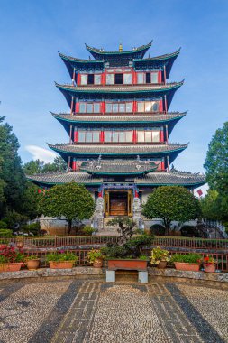 Lijiang, Yunnan 'daki Wangu Kulesi, Çin