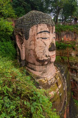 Çin, Sichuan, Leshan 'daki dev Buda.