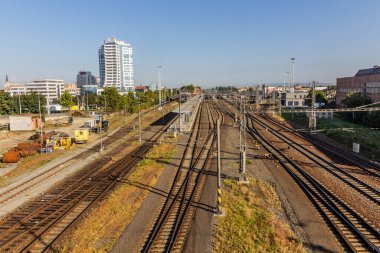 Çek Cumhuriyeti, Olomouc ana tren istasyonunun hava görüntüsü