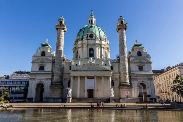 Karlskirche Igreja São Carlos Viena Áustria — Fotografia de Stock