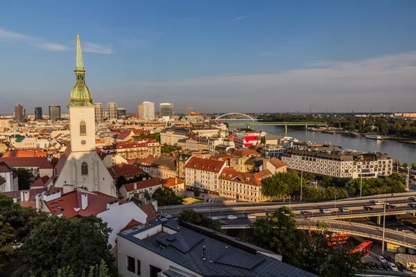Вид Воздуха Старый Город Братиславе Словакия — стоковое фото