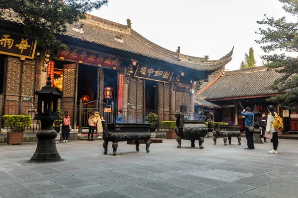 Chengdu China November 2019 Wenshu Tempel Chengdu China — Stockfoto