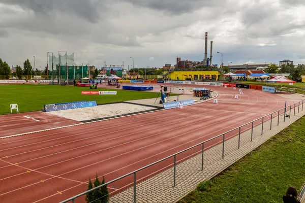 Plzen Czechia August 2021 Atlétikai Stadion Plzenben Pilsen Cseh Köztársaság — Stock Fotó