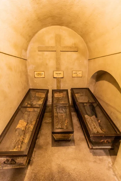 Brno Cechia Settembre 2021 Mummie Nella Cripta Dei Cappuccini Brno — Foto Stock