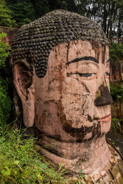 Obří Buddha Lešanu Provincie Sichuan Čína — Stock fotografie
