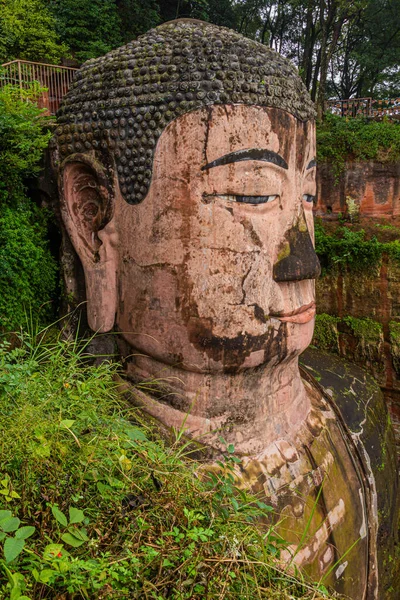 Obří Buddha Lešanu Provincie Sichuan Čína — Stock fotografie