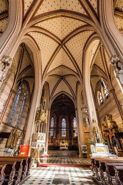 Olomouc Czechia 2021年9月10日 捷克共和国Olomouc的Saint Wenceslas大教堂的内部 — 图库照片