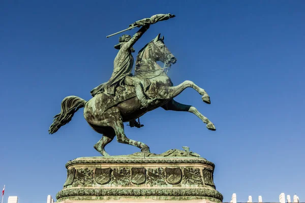 维也纳 澳大利亚 2021年9月9日 奥地利维也纳尤金王子雕像霍夫堡宫殿 — 图库照片